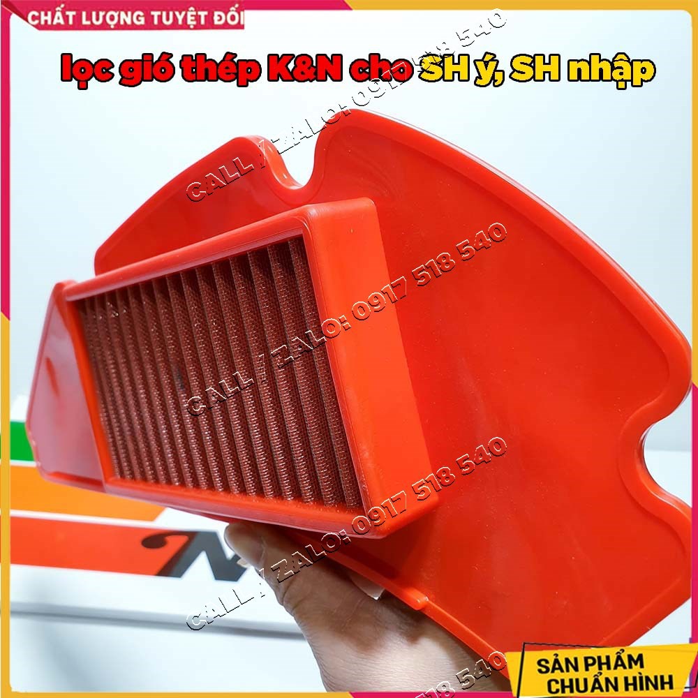 LỌC GIÓ SH Ý LƯỚI THÉP GẮN SH Ý / Dylan / Ps  (LỌC GIÓ K&N)