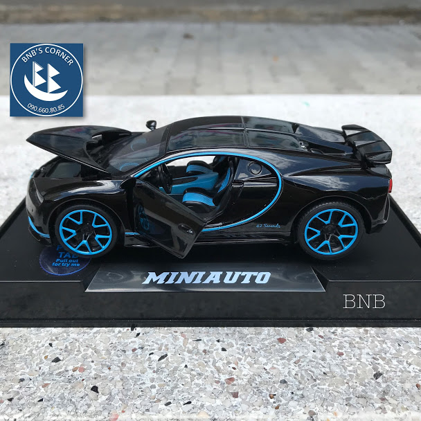 [BNB's Corner] Xe mô hình Bugatti Chiron tỷ lệ 1:32 màu đen