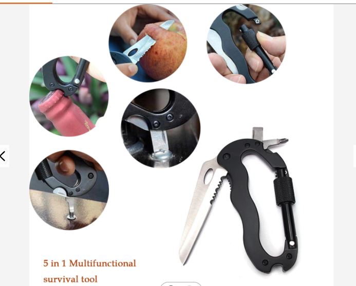 Dụng cụ đa năng tiện lợi, Móc khóa đa năng 5 in 1