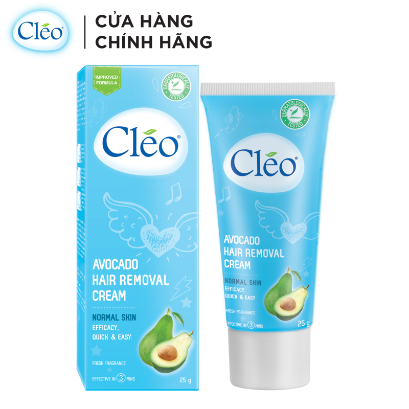 Kem Tẩy Lông Cho Da Thường Cleo Avocado Hair Removal Cream Normal Skin 25g