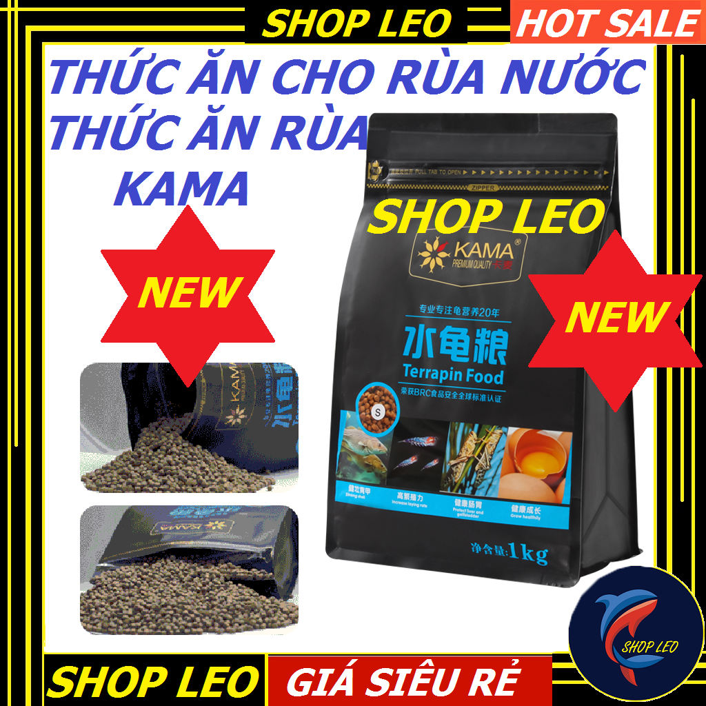 Thức ăn cho Rùa Nước hãng KAMA gói 50g-100g- Cám dinh dưỡng cho rùa nước - thức ăn rùa nước -shopleo - cám rùa kama - phụ kiện bò sát