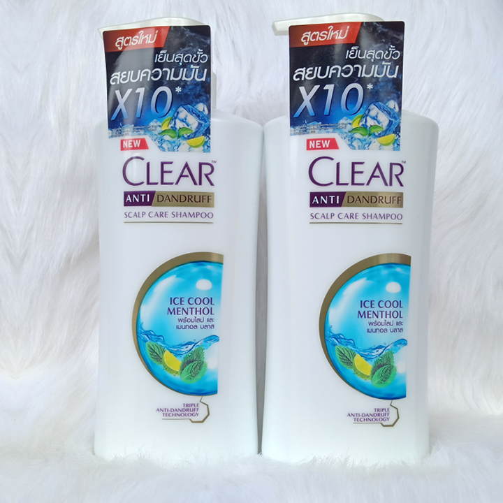 Combo 2 Chai Dầu Gội Clear Bạc Hà 480g Thái Lan