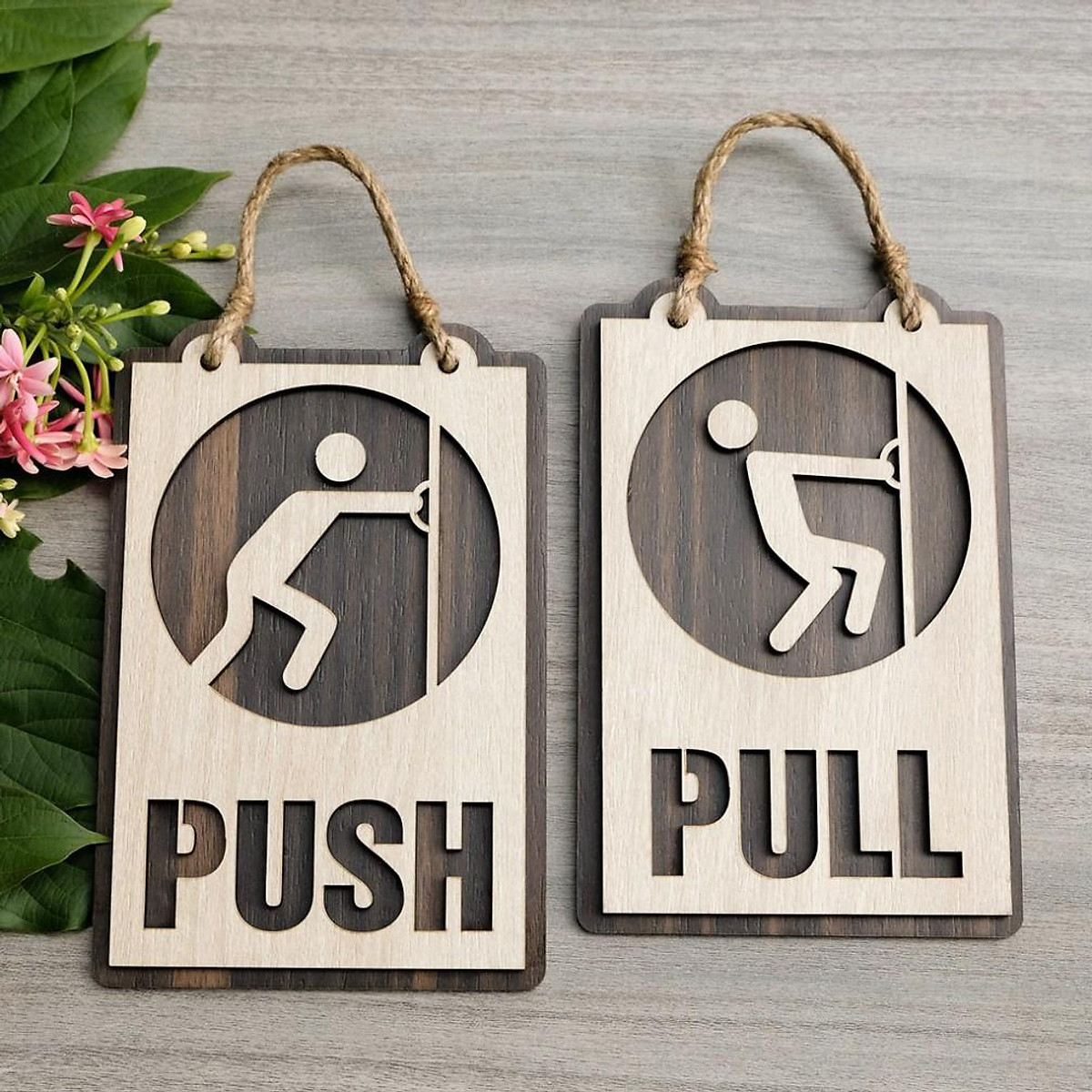 Bảng gỗ carina decor- pull push kích thước 150x80mm