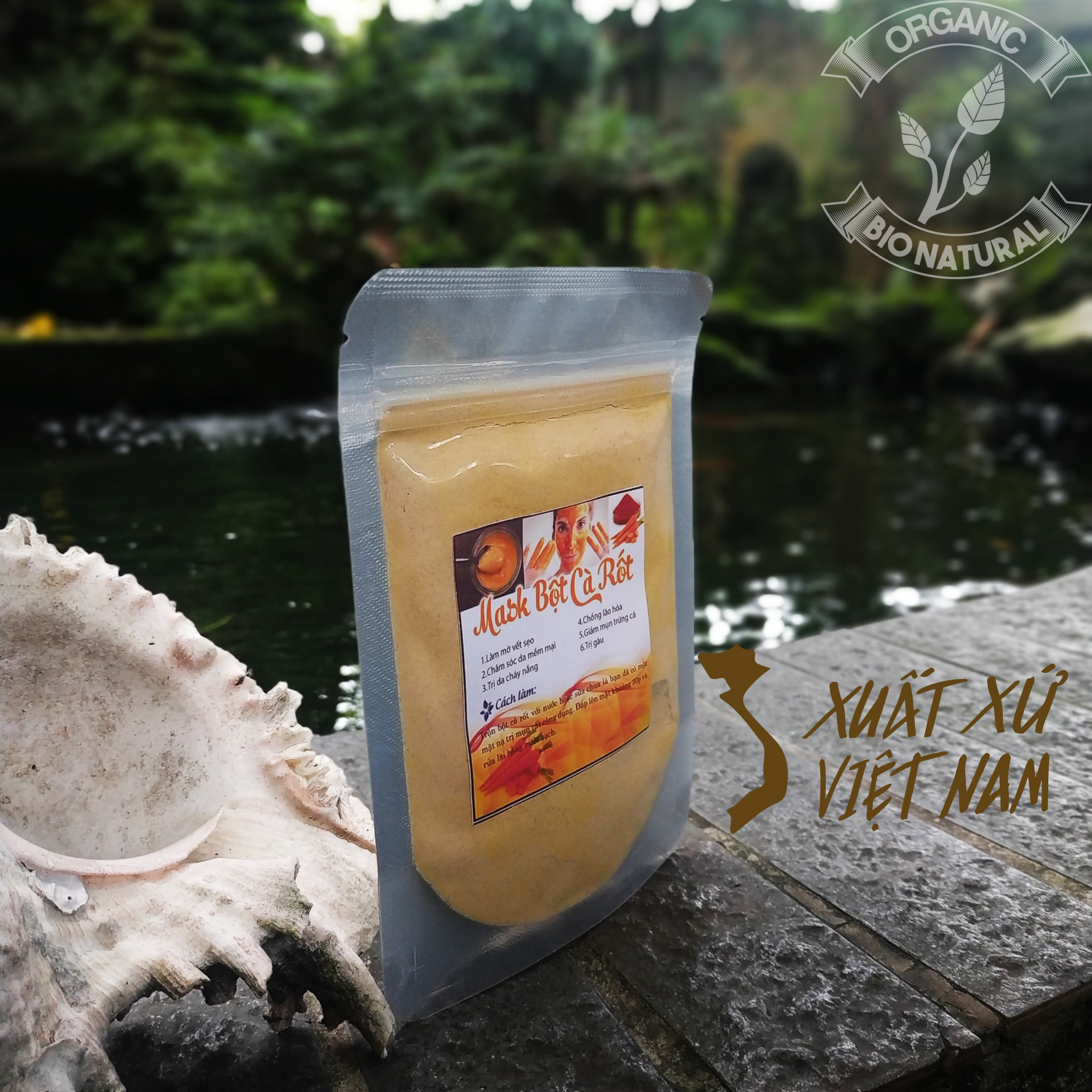 [HCM][BIONATURALVN] Bột đắp mặt nạ Mask Bột Cà Rốt HANDMADE 50gr