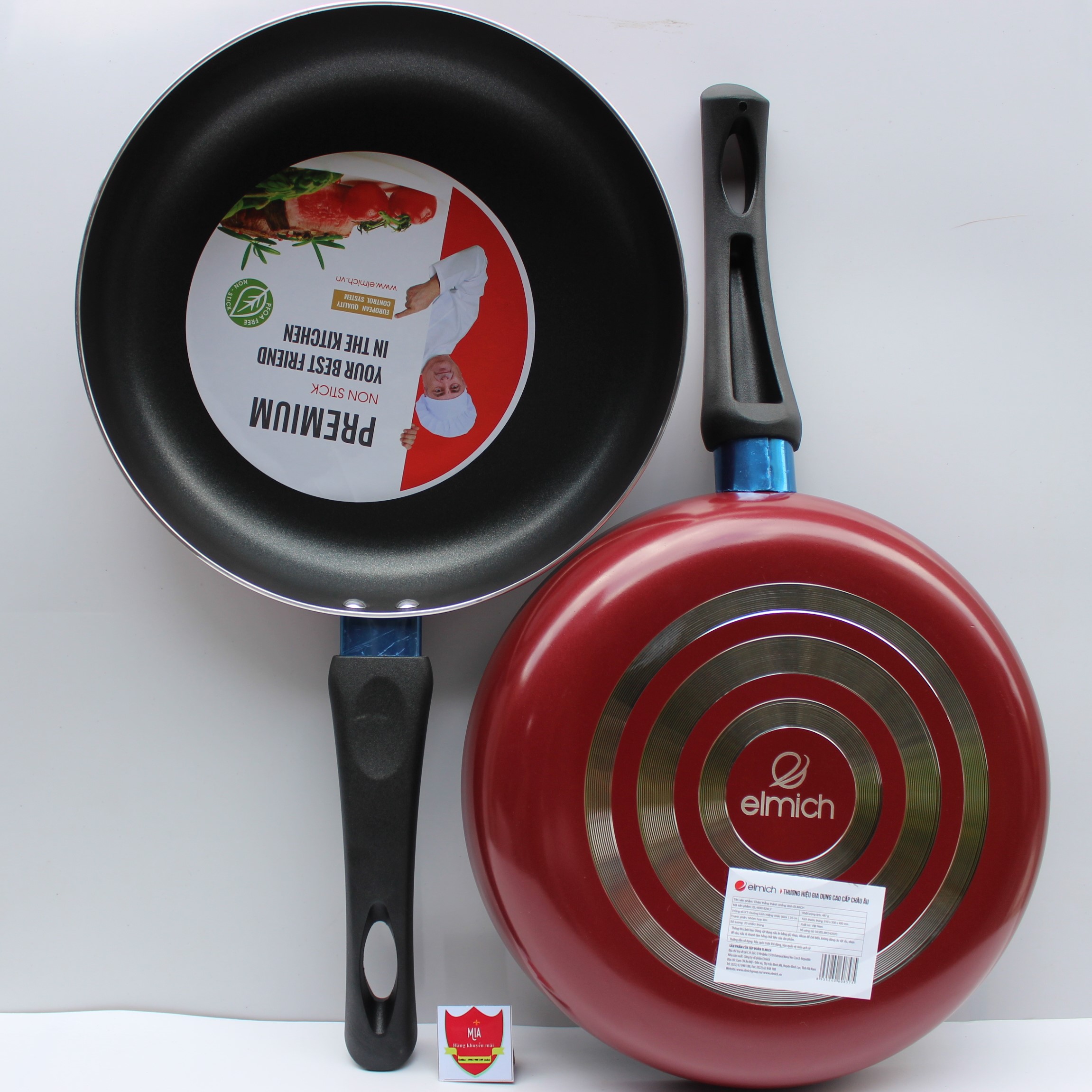 Chảo chống dính Elmich EL-4001824LY 24cm/ Sunhouse 24 Giao ngẫu nhiên
