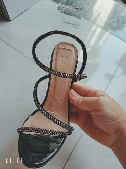 [HCM]Giày Sandal Cao Gót Đính Hạt 11P
