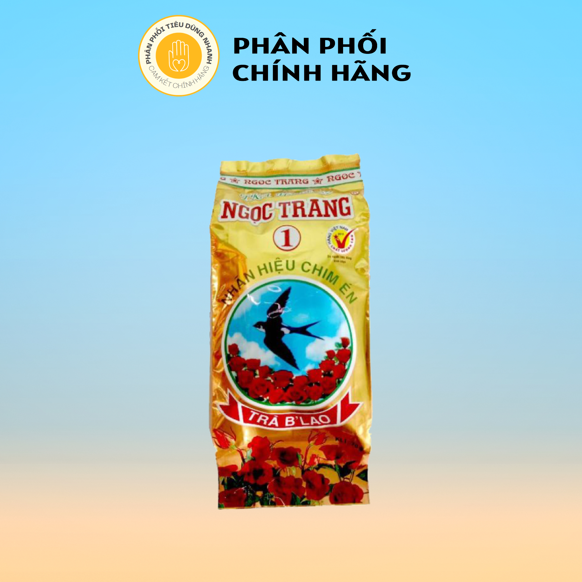 Trà hương sen và lài ngọc trang nhãn hiệu chim én - trà b'lao 70g