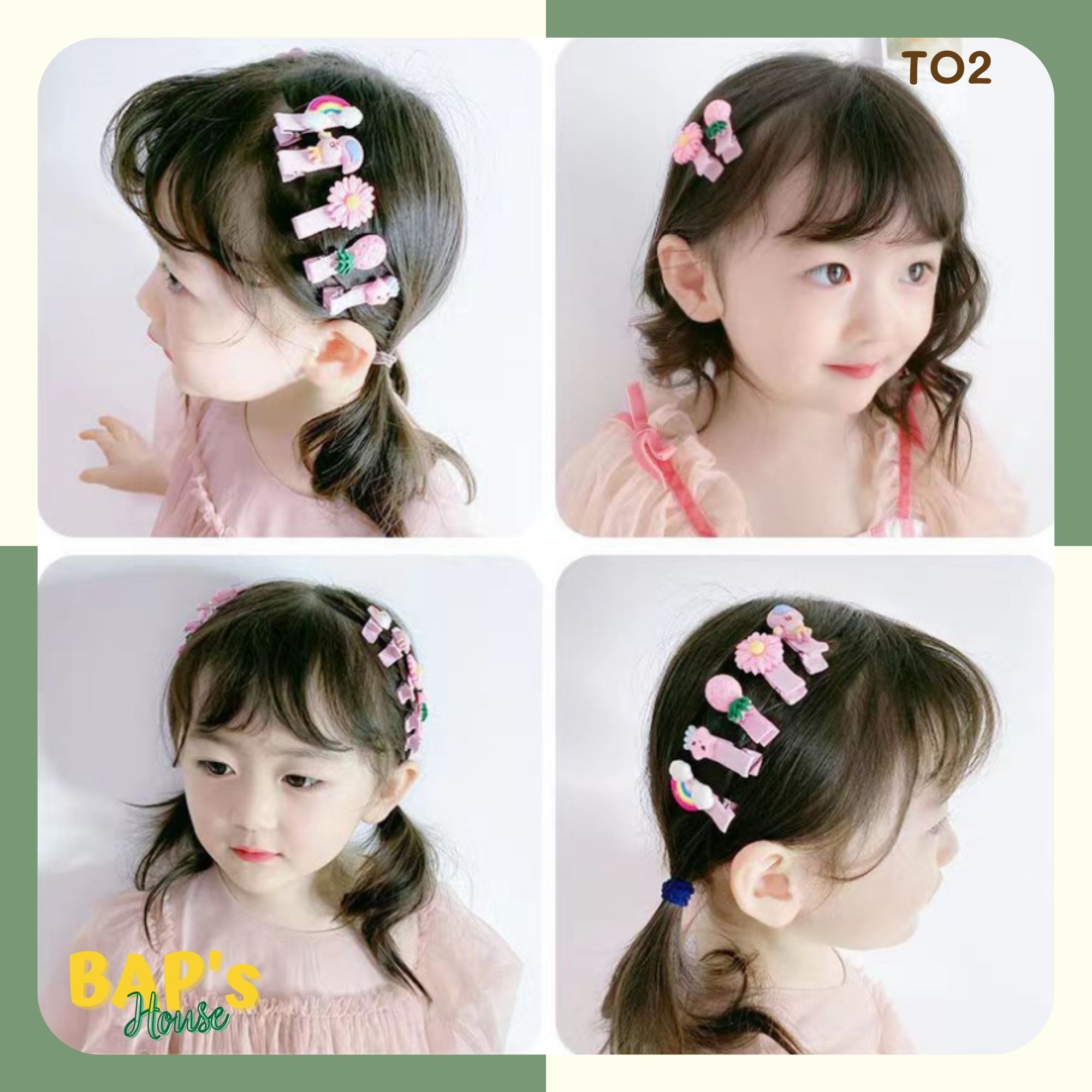 Kẹp Tóc Cho Bé Gái , Kẹp Tóc Dễ Thương Nhiều Mẫu Lựa Chọn BAP's House TO2