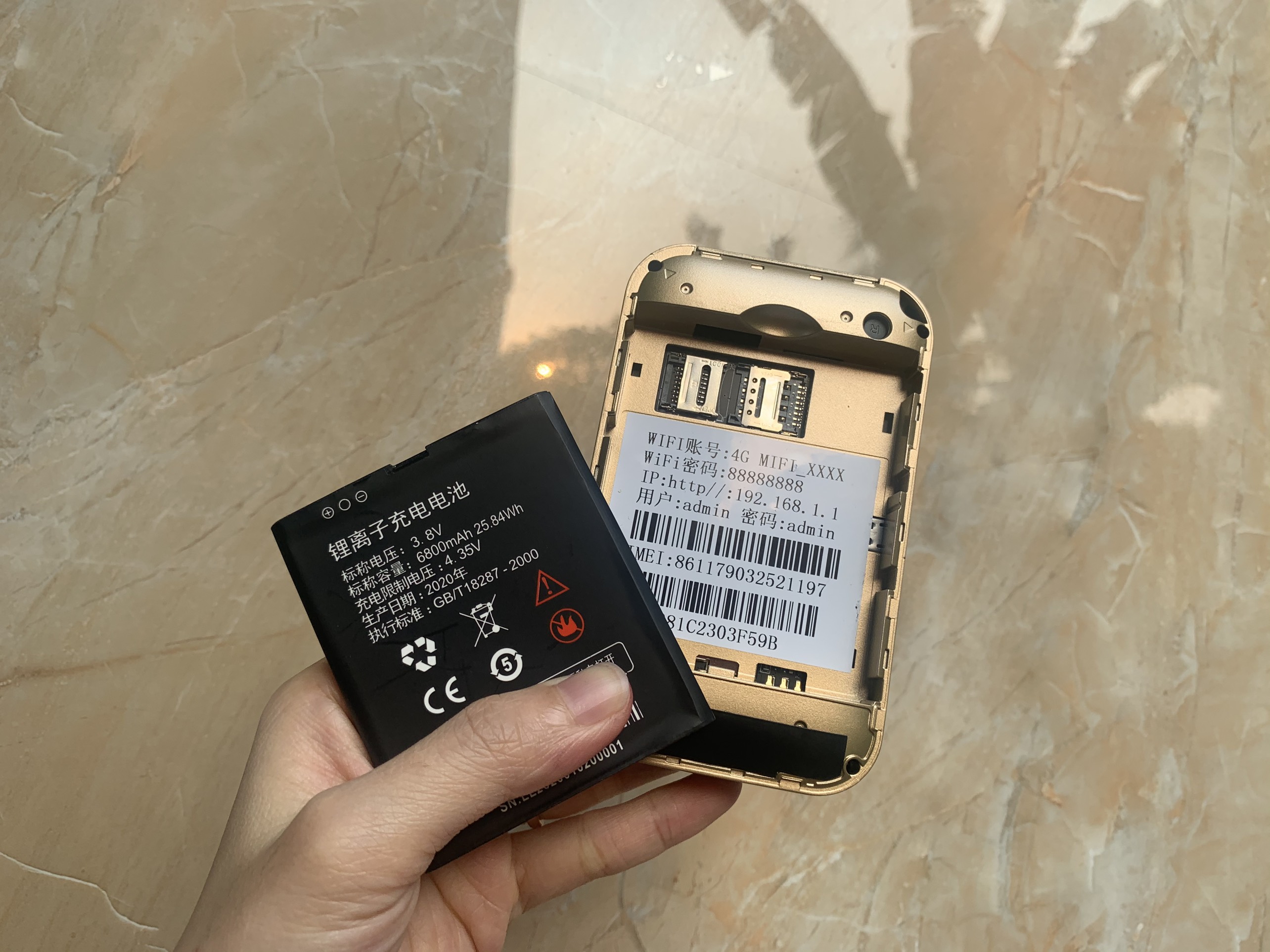 Bộ Phát WiFi 4G Pocket Hiroam H6800 tốc độ 300Mbps