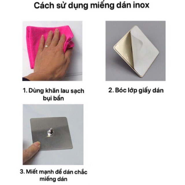 Miếng dán cố định thanh chắn giường bằng inox