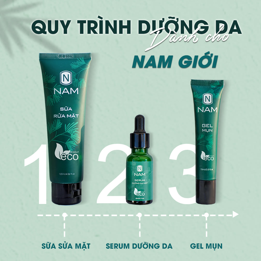 Combo Sạch Mụn Thâm Dưỡng Da Sáng Mịn NAM