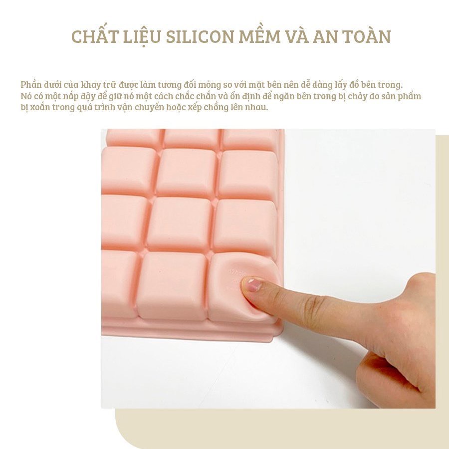 Khay Trữ Đông TGM Silicone Multi Cube cho bé ăn dặm