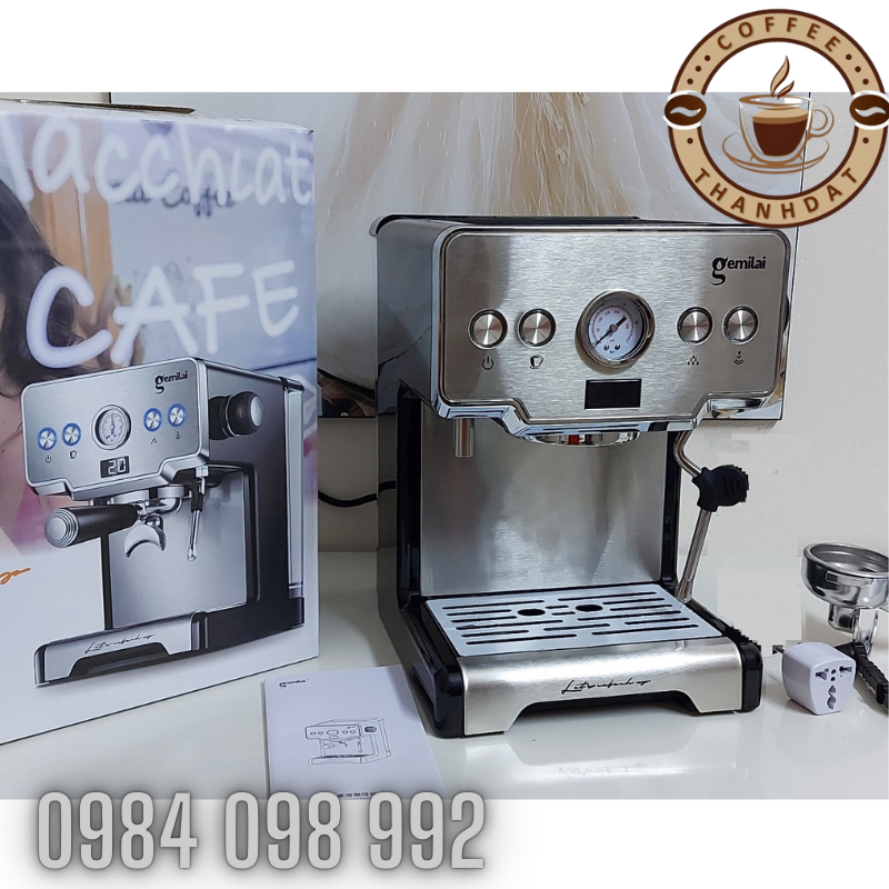 Máy pha cafe tự động gemilai, máy pha cà phê gemilai CRM 3605