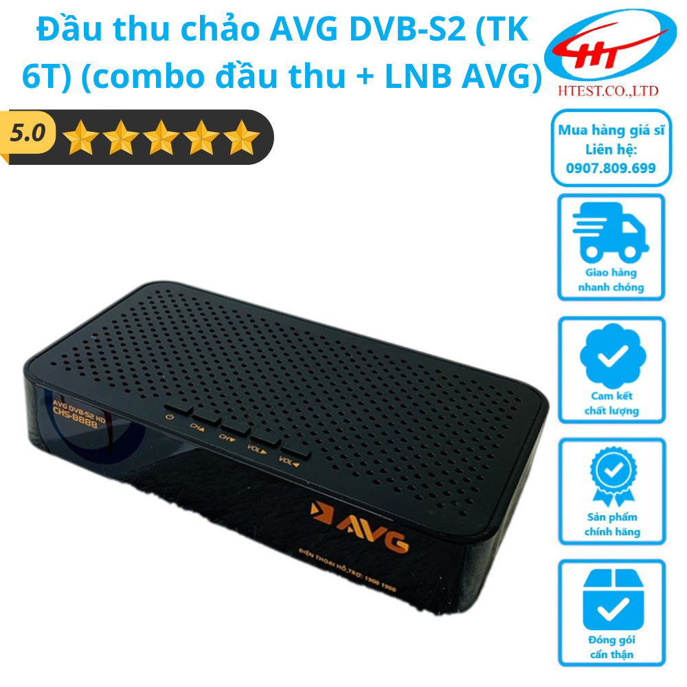Đầu thu chảo AVG DVB-S2 (TK 6T) (combo đầu thu + LNB AVG) - SP001071