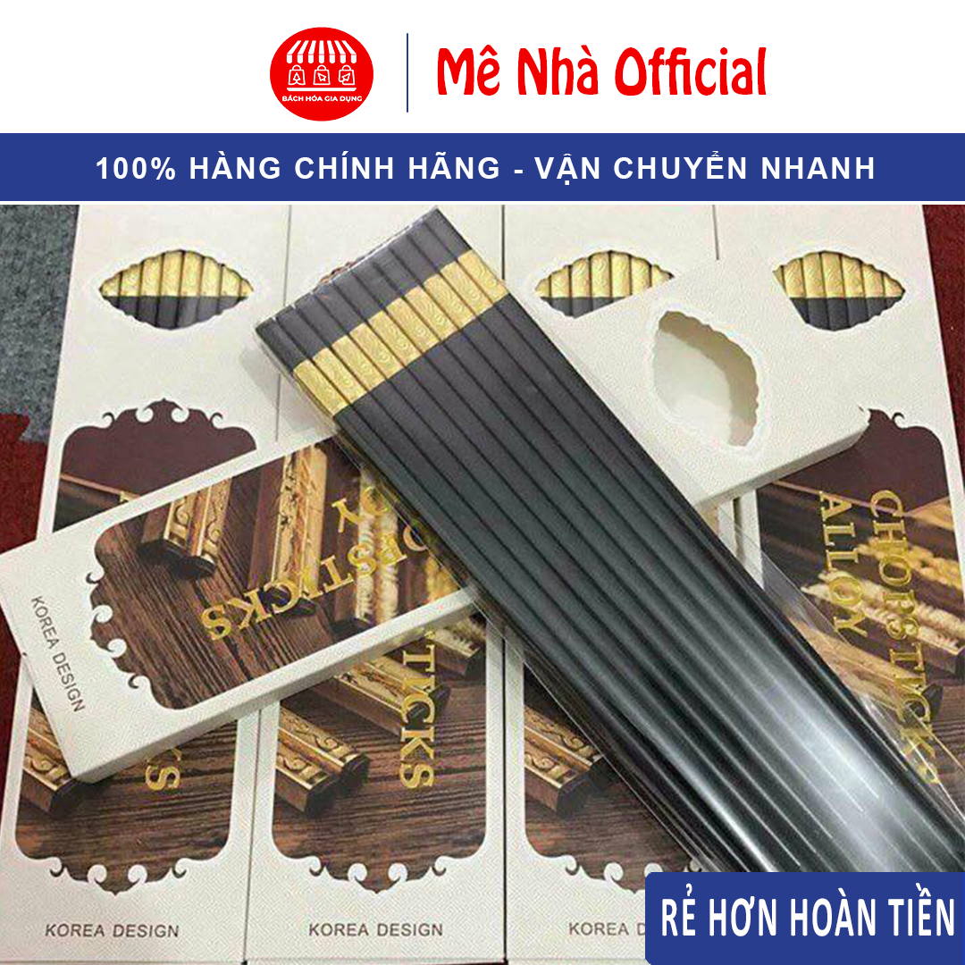 Bộ 10 Đôi Đũa , Bộ 10 Đôi Đũa Đầu Mạ Vàng Siêu Đẹp