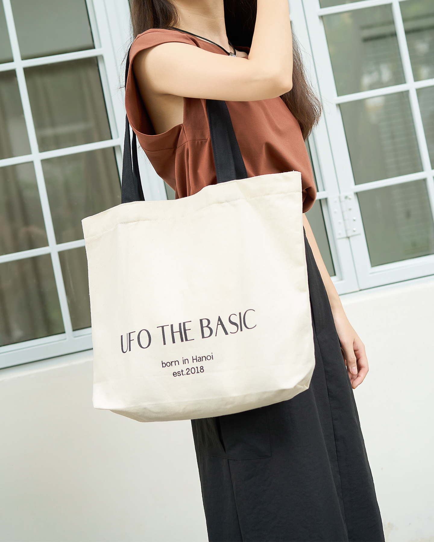 [Nhập LAZLOOK99 GIẢM 100K/500K] Túi Big Tote vải bố dày dặn size lớn - by ufo.thebasic