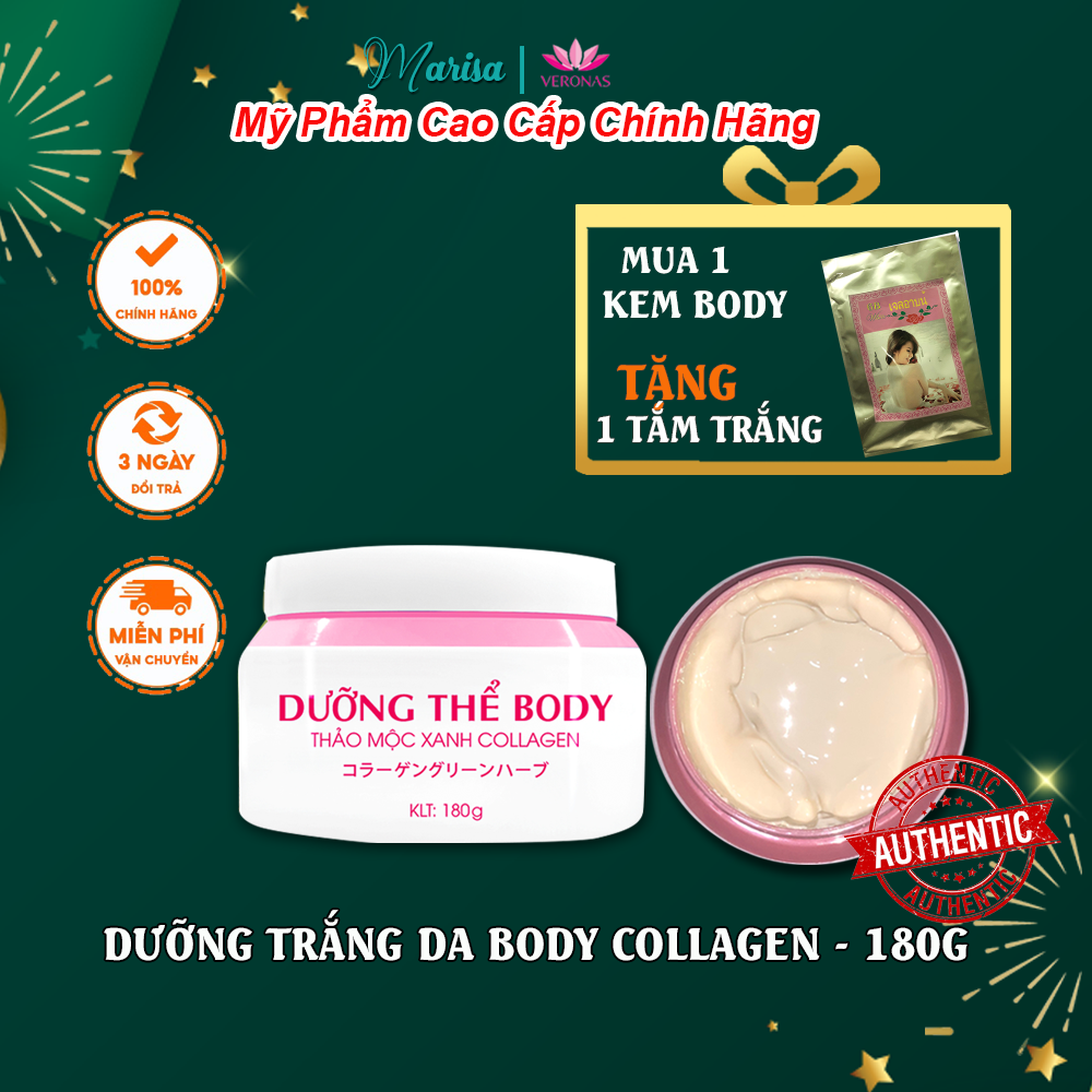 Kem body trắng da toàn thân cao cấp chính hãng Thảo Mộc Xanh Collagen