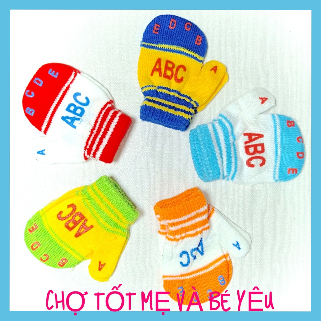 Bao tay len cho bé, găng tay len mang ấm 0-2 tuổi