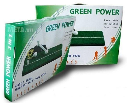 Thảm tập Swing golf Green Power PGM CHÍNH HÃNG HL001-4 giữ bóng 3 trong 1