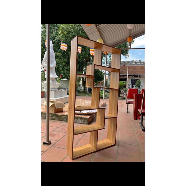 KỆ SÁCH GỖ ĐỂ SÀN ĐA TẦNG THÔNG MINH 1.4M