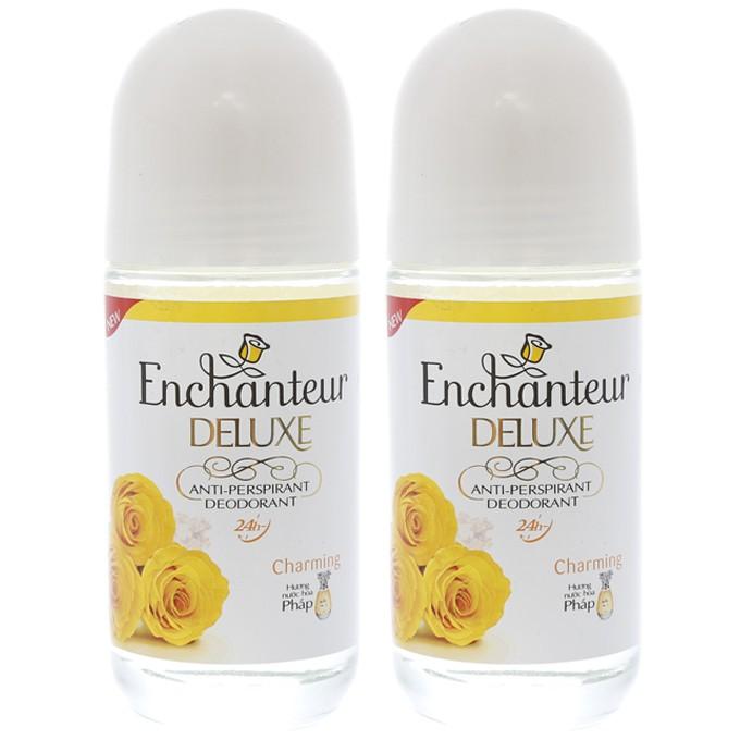 [HCM]Combo 2 Chai Lăn khử mùi Enchanteur Deluxe Charming Trắng Da Hương Nước Hoa 25ML LƯU HƯƠNG 24H