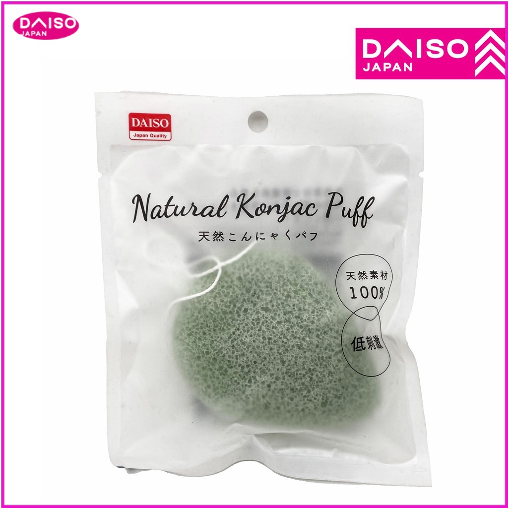 Bọt biển - facial konjac puff konjac sponge green 1pc