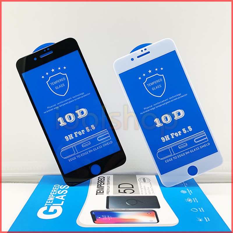 Cường Lực iphone 10D Full Màn Cho Iphone 6 6s 6Plus 6sPlus 7plus 8Plus X / Xs max / 11 pro max