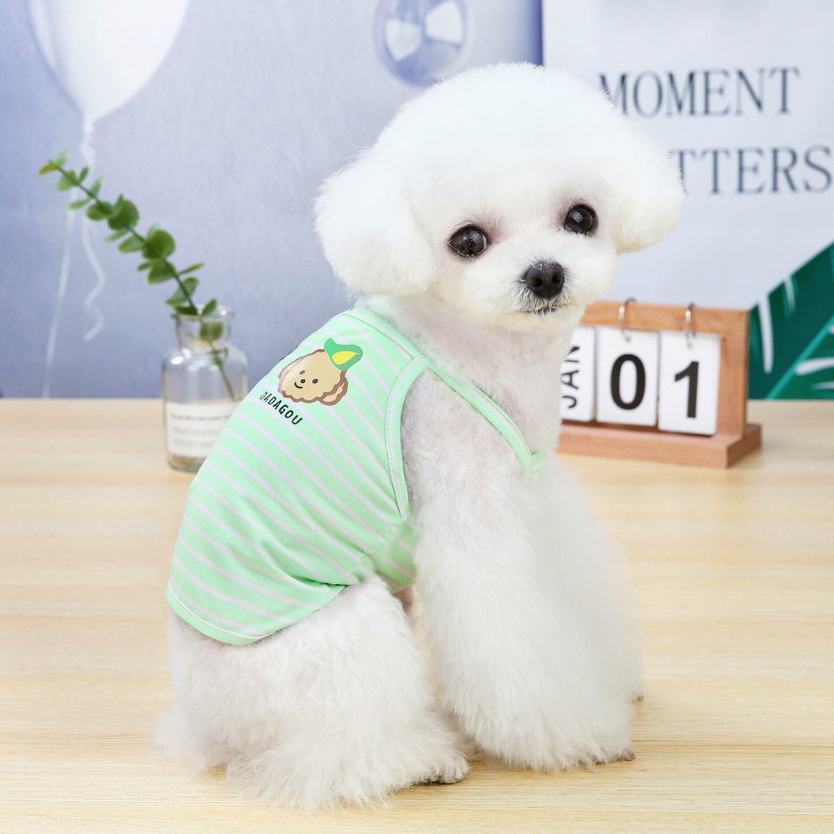áo 2 dây DADAGOU sọc ngang cho chó mèo - T3 PETS SHOP