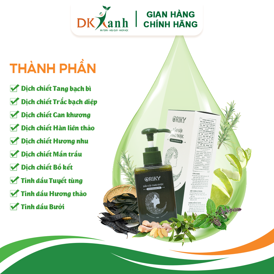 Dầu gội ngăn ngừa rụng tóc Oriky - DK Pharma