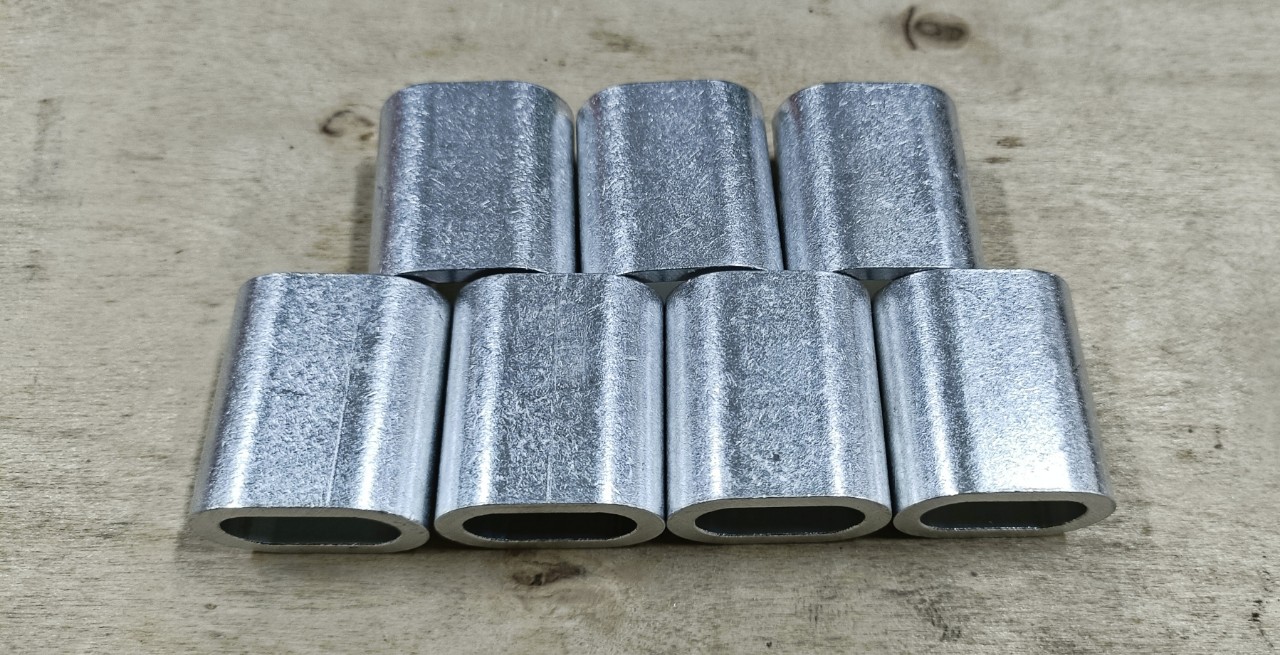 10 Cốt nhôm đầu nhôm khóa dây cáp[ Ø 8mm ]