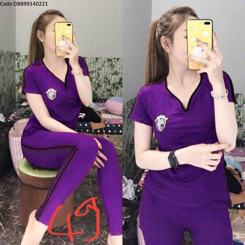 [HCM]SET BỘ THỜI TRANG CỔ TIM THÊU LOGO DỄ THƯƠNG