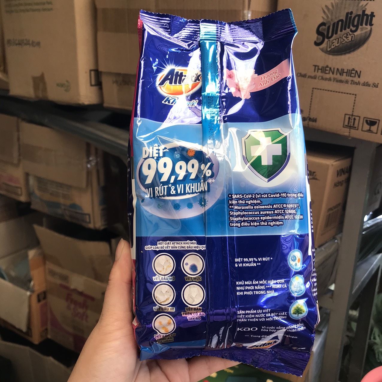 [MẪU MỚI] BỘT GIẶT ATTACK KHỬ MÙI MỚI 720G