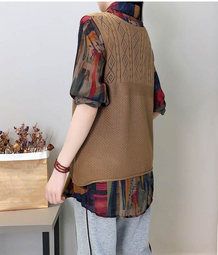 Áo ghile len nữ trơn dáng dài có túi gl02