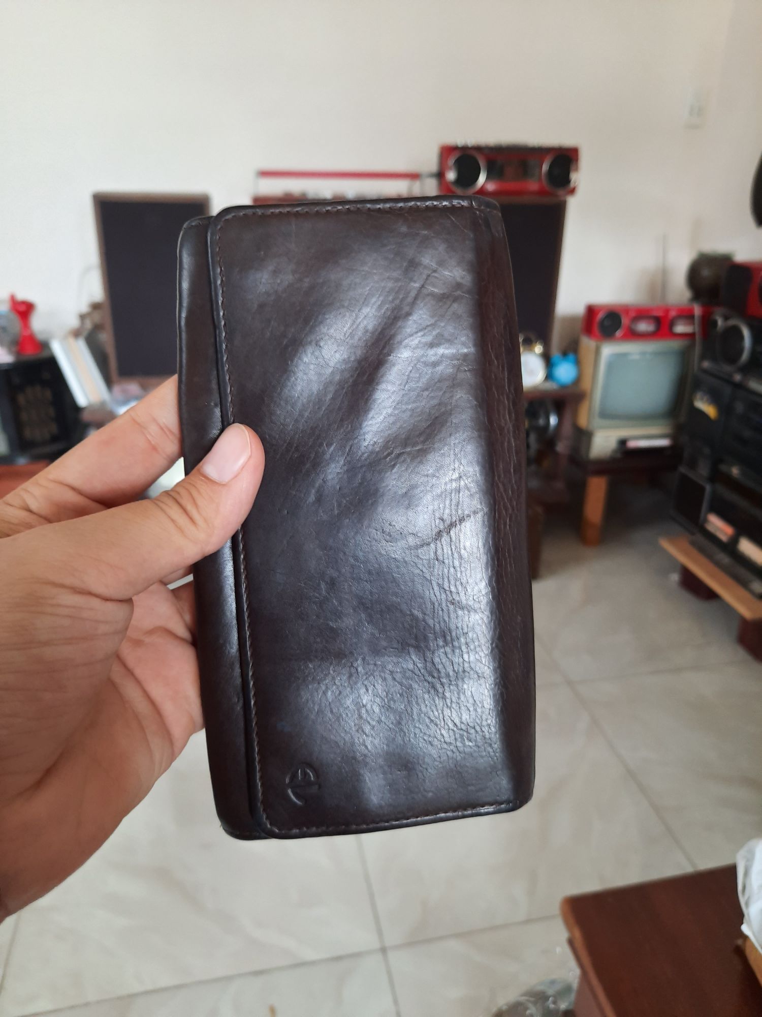 ví dài hàng si da thật hiệu