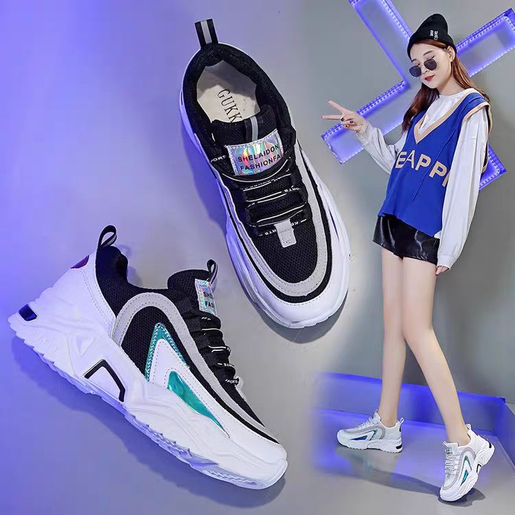 GIÀY THỂ THAO NỮ PHẢN QUANG 3/GIẦY SNEAKERS ĐỘN ĐẾ 5CM