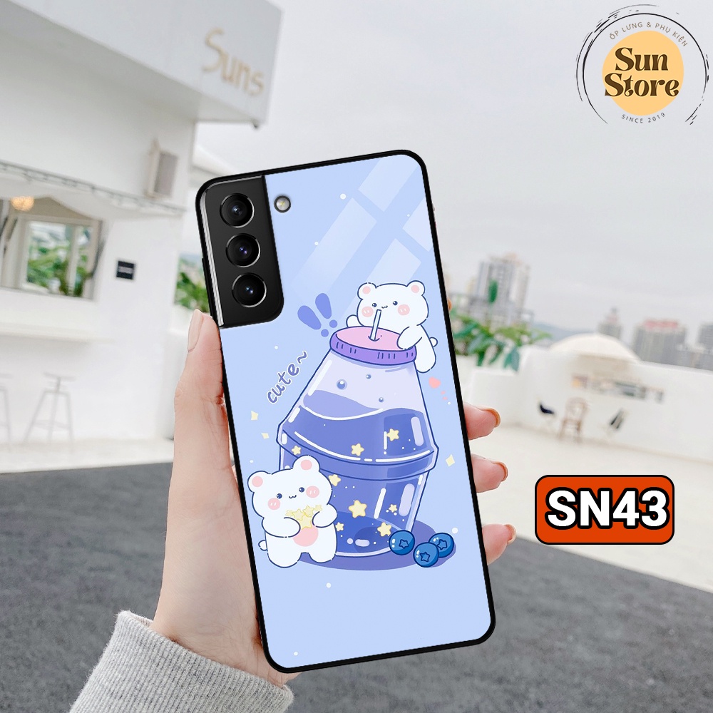 Ốp lưng samsung s21 fe/ s21/ s21 plus/ s21+ / s21 ultra gấu bear cute, snoopy, pochacco dễ thương, ốp lưng thời trang cao cấp