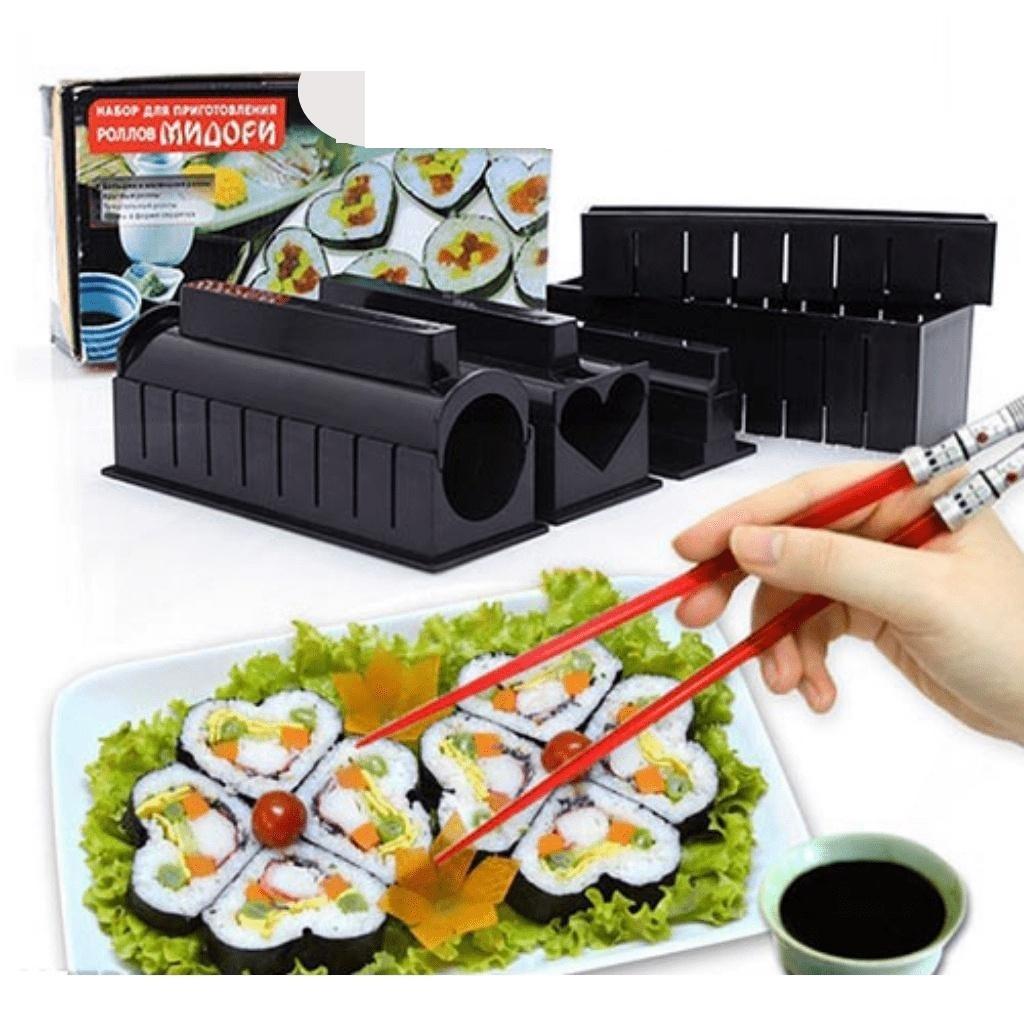 Bộ khuôn dụng cụ làm sushi, cơm cuộn 10 món tiện lợi, nhanh chóng