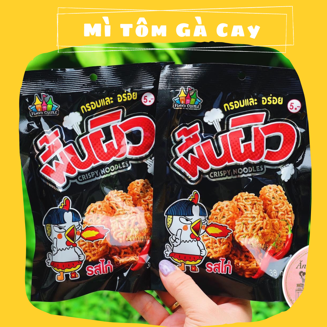 Combo 2 gói Bim Bim Mì Tôm Viên Thái Lan 50g - Vị gà Cay, Vị Rong Biển, Vị Siêu Cay - Shop Mẹ Bắp