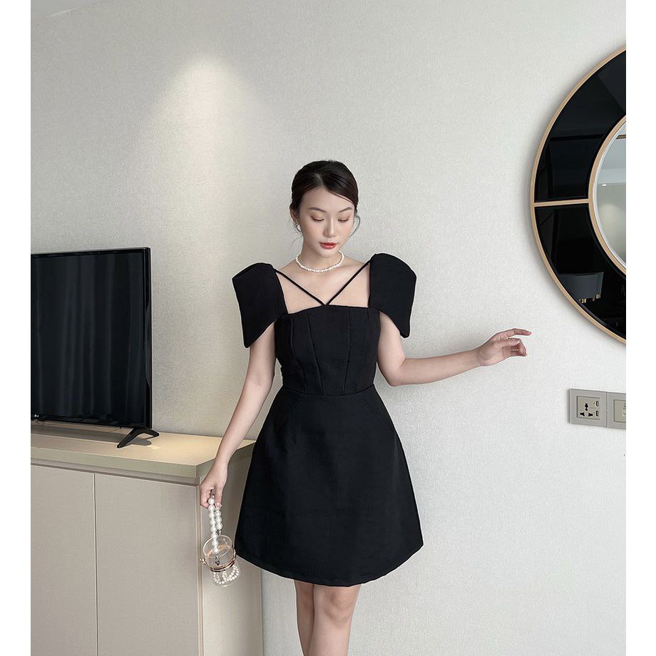 LIKEHER - ĐẦM DỰ TIỆC D02 ĐẦM XÒE CHÉO DÂY