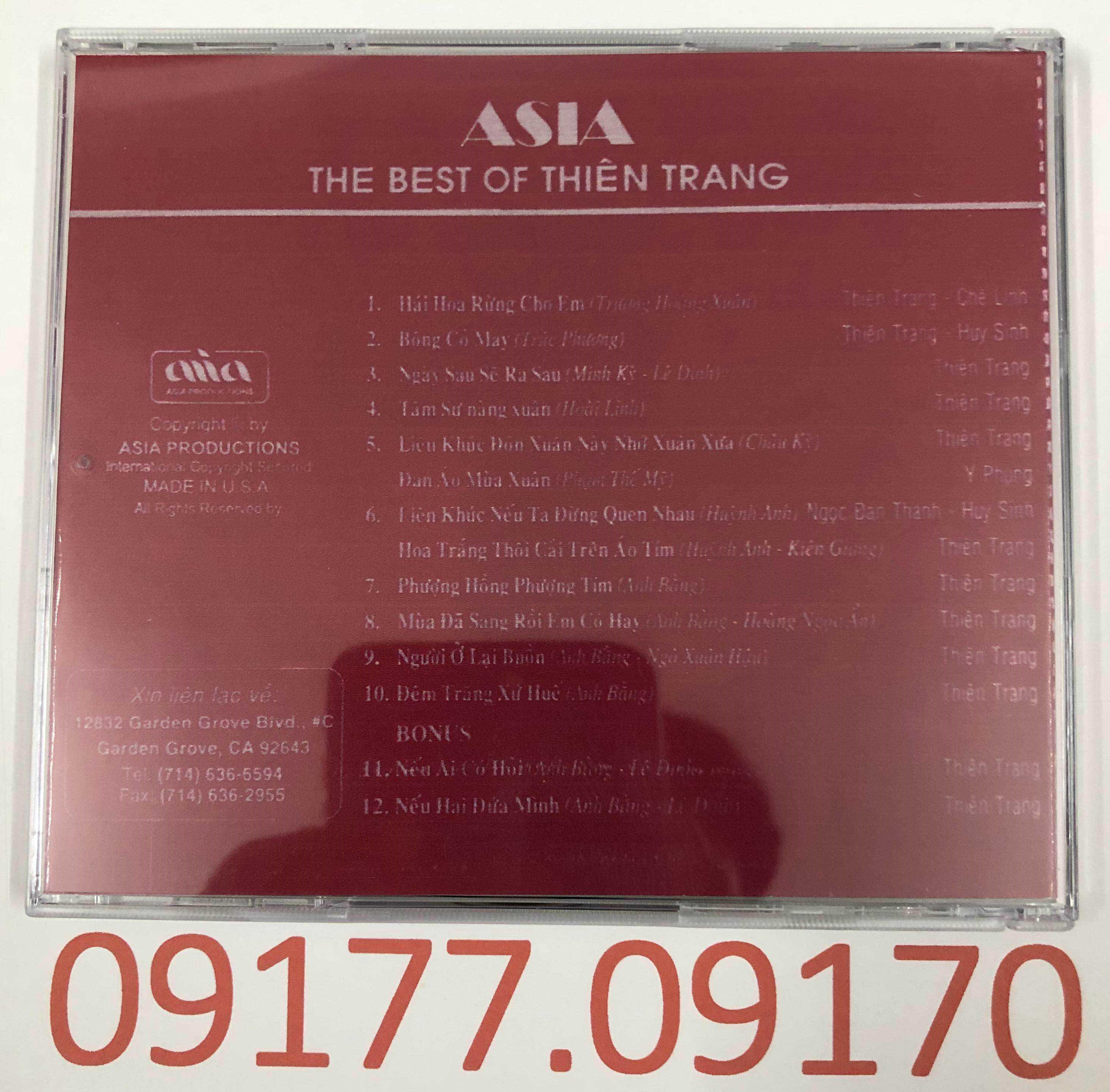 [HCM]CD The Best Of Thiên Trang - ASIACD