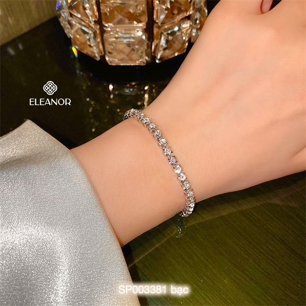 Vòng tay nữ Eleanor Accessories lắc tay đính đá thiết kế dây rút phụ kiện trang sức 3380