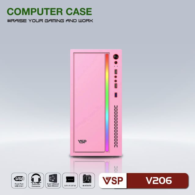 Vỏ Case VSP V206 PINK Hồng