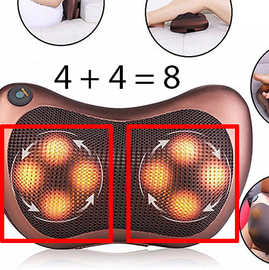 Gối mát xa 8 Bi Hồng Ngoại