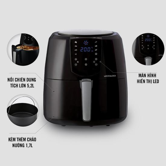Nồi Chiên Không Dầu Điện Tử Lock&Lock EJF357BLK 5.2L