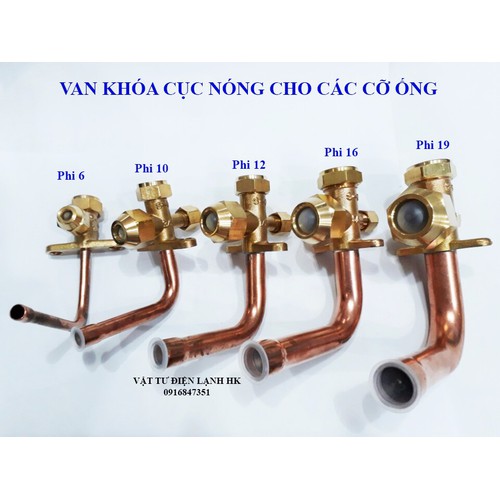 Van khóa cục nóng điều hòa - máy lạnh (chọn đúng cỡ khi đặt hàng) - Van khóa đầu nóng
