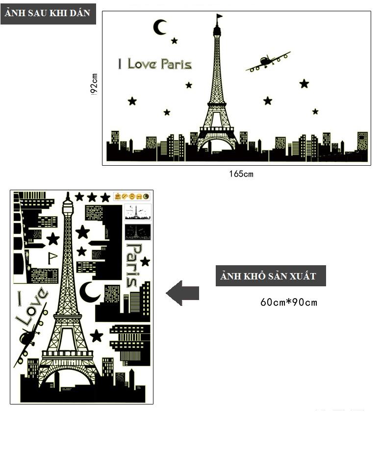 Decal dán tường Paris- P23-vivadecal
