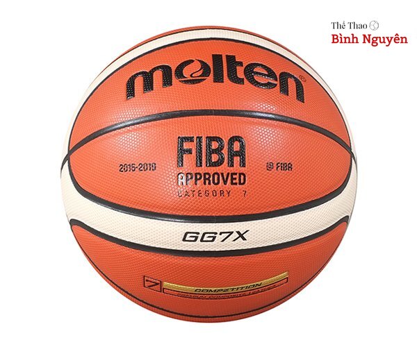 Bóng rổ Molten FIBA GG7X size 7 da PU chơi indoor, outdoor TẶNG kim bơm + túi lưới, banh đẹp bền bám tay tốt da mềm nhồi