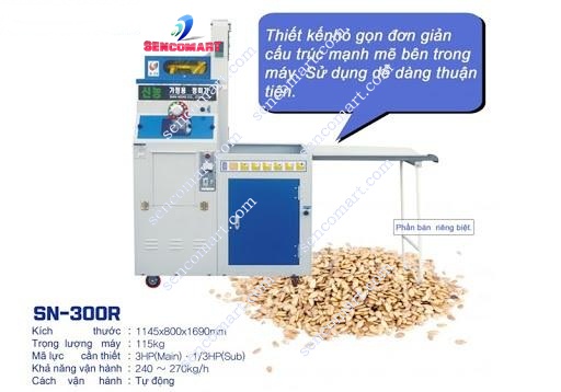 Máy xát gạo lức hàn quốc sv-300r, máy xay gạo nguyên cám