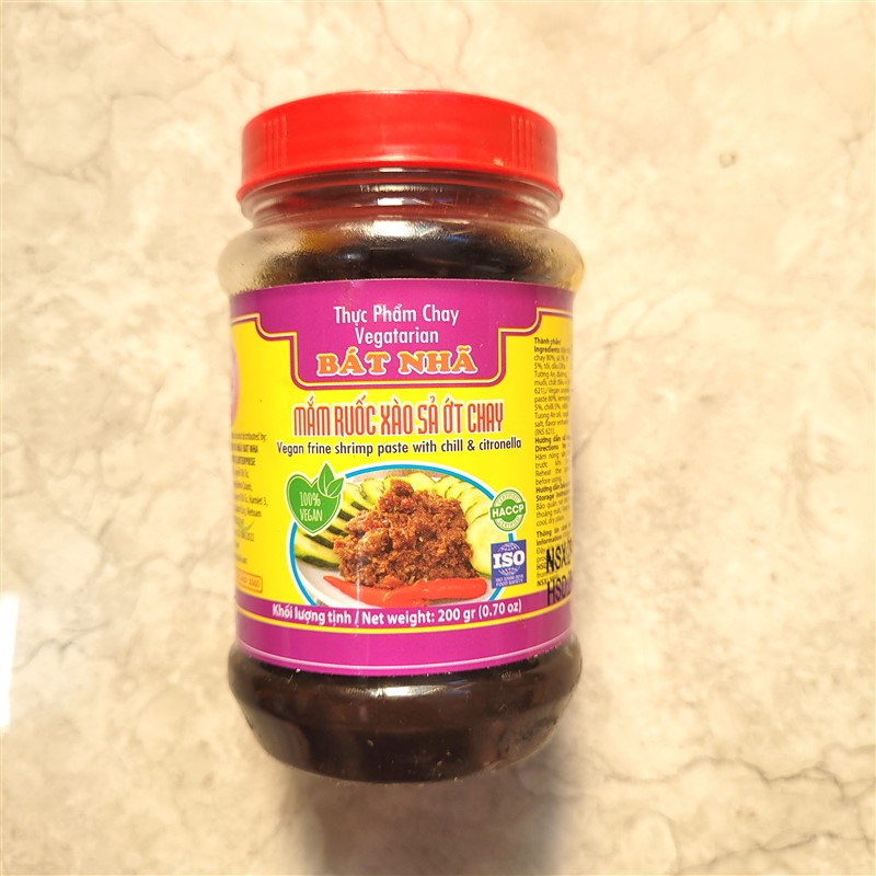 [CHAY] Mắm ruốc xào sả ớt CHAY hủ 200gr