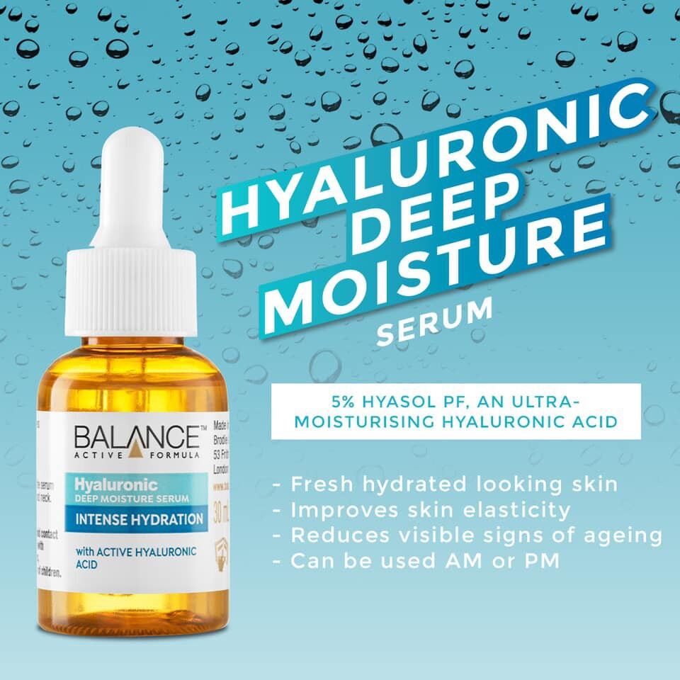 Serum Cấp Nước Dưỡng Ẩm Balance Active Formula Hyaluronic Deep Moisure 30ml